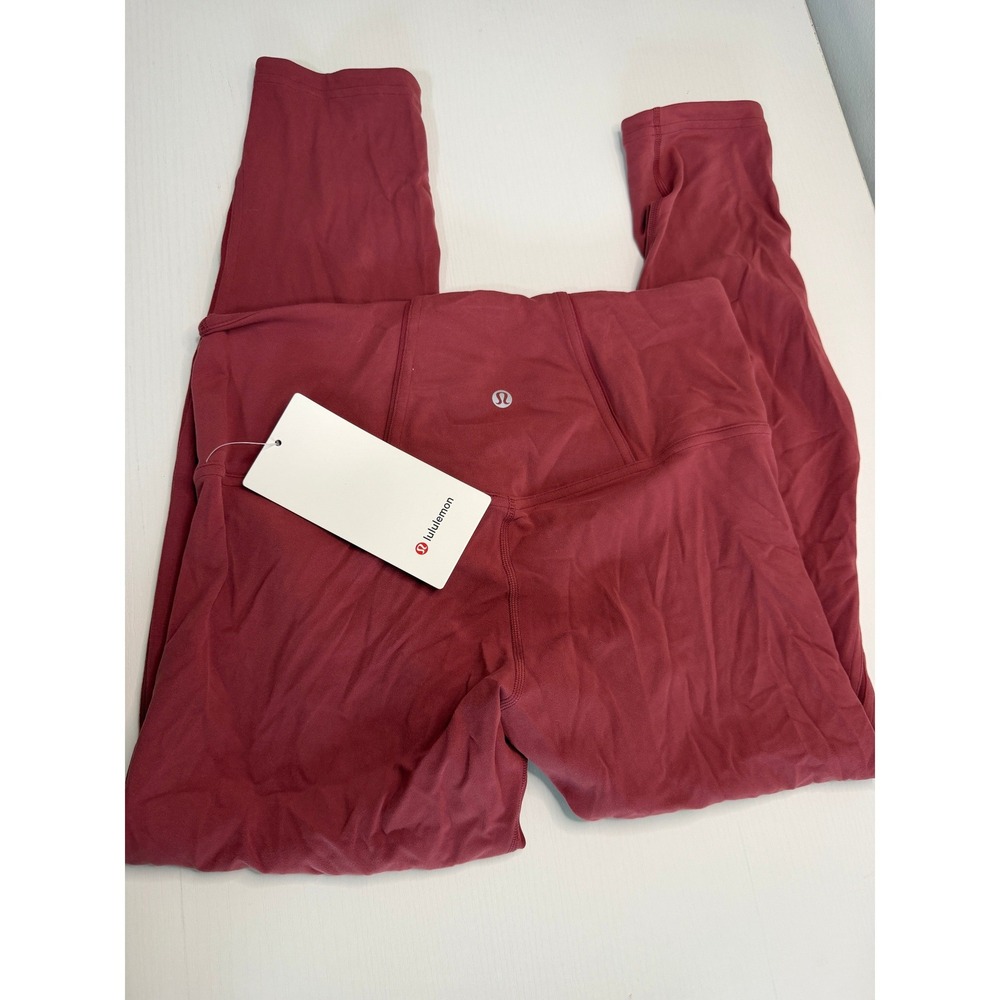 NWT Lululemon Nulu Mesh Panels HR Tight 25 Mulberry Red Yoga Leggings 8